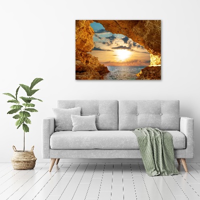 Tableau sur toile Grotte au bord de la mer