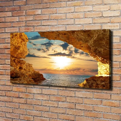 Tableau sur toile Grotte au bord de la mer