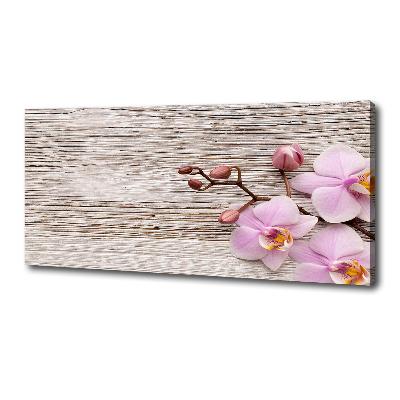 Tableau mural sur toile Orchidée sur bois