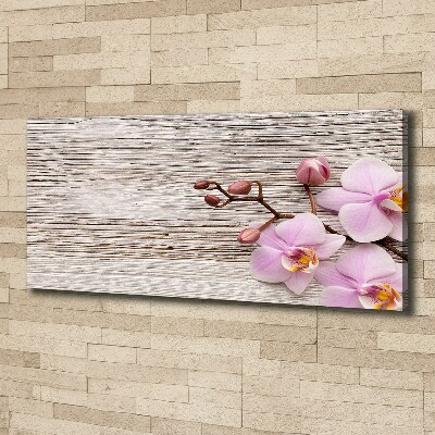 Tableau mural sur toile Orchidée sur bois