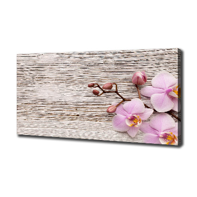 Tableau mural sur toile Orchidée sur bois