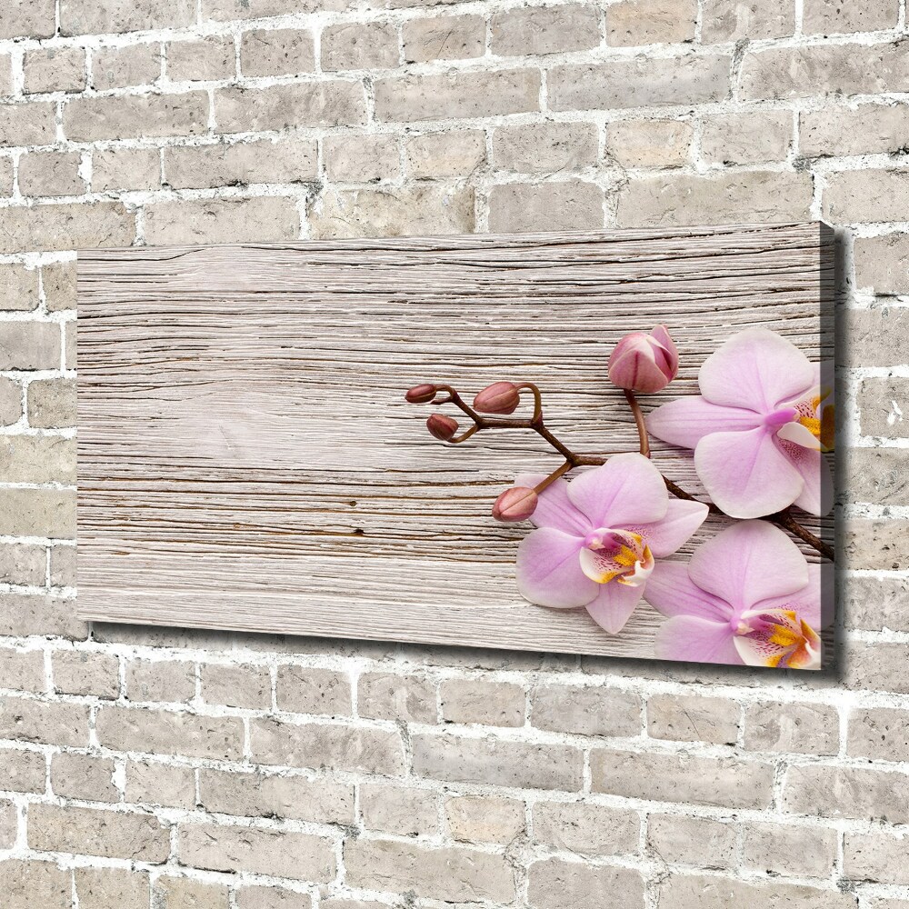 Tableau mural sur toile Orchidée sur bois