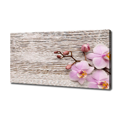 Tableau mural sur toile Orchidée sur bois