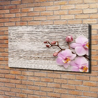 Tableau mural sur toile Orchidée sur bois