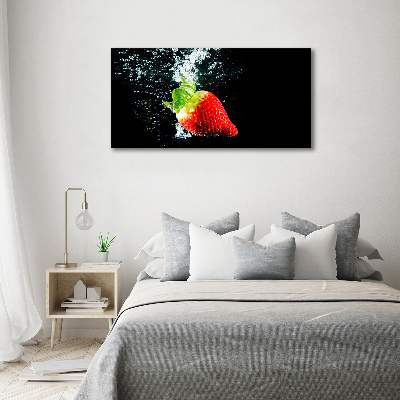 Tableau photo sur toile Fraise sous l'eau