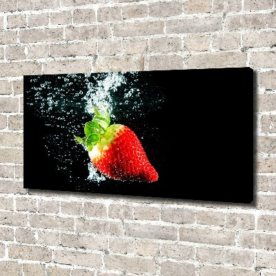 Tableau photo sur toile Fraise sous l'eau