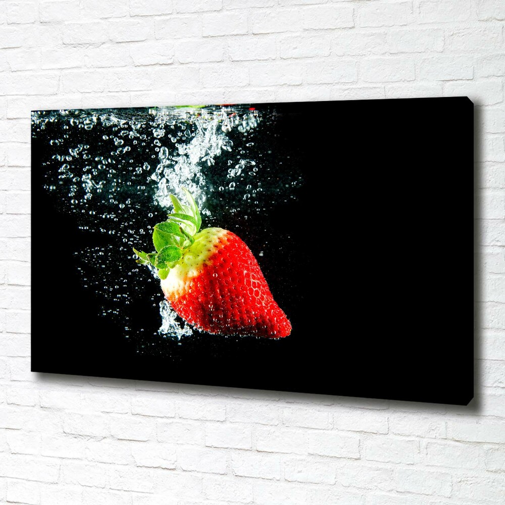 Tableau photo sur toile Fraise sous l'eau