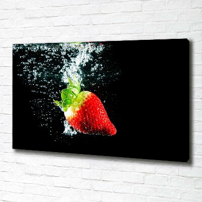 Tableau photo sur toile Fraise sous l'eau