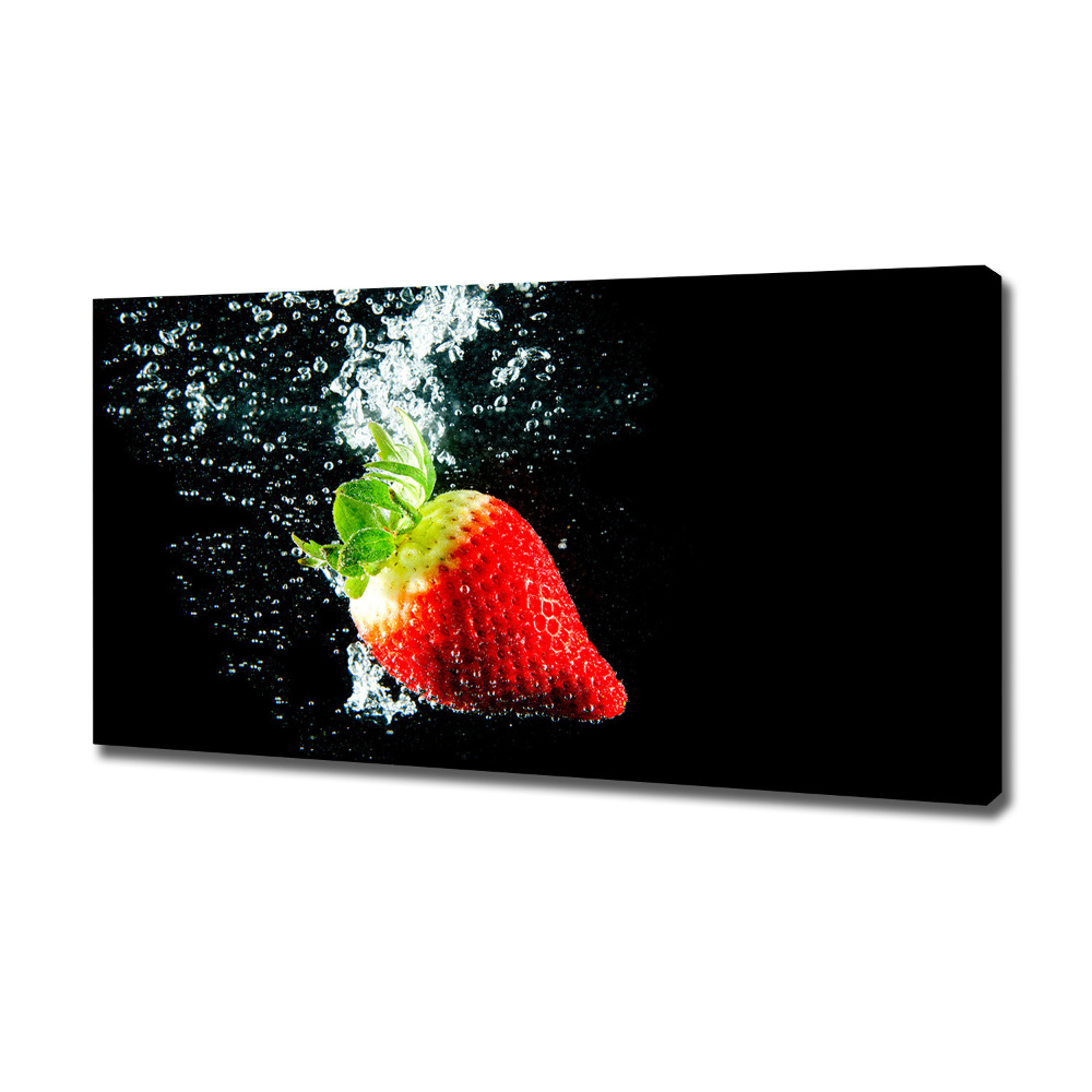 Tableau photo sur toile Fraise sous l'eau