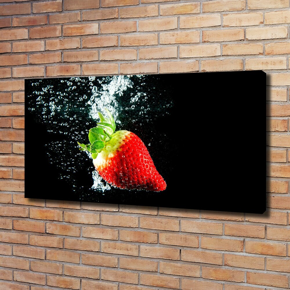 Tableau photo sur toile Fraise sous l'eau