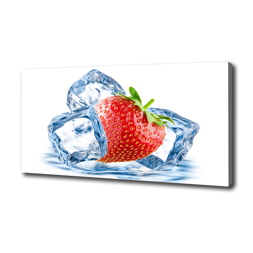 Tableau imprimé sur toile Fraise avec glace