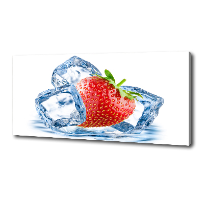 Tableau imprimé sur toile Fraise avec glace