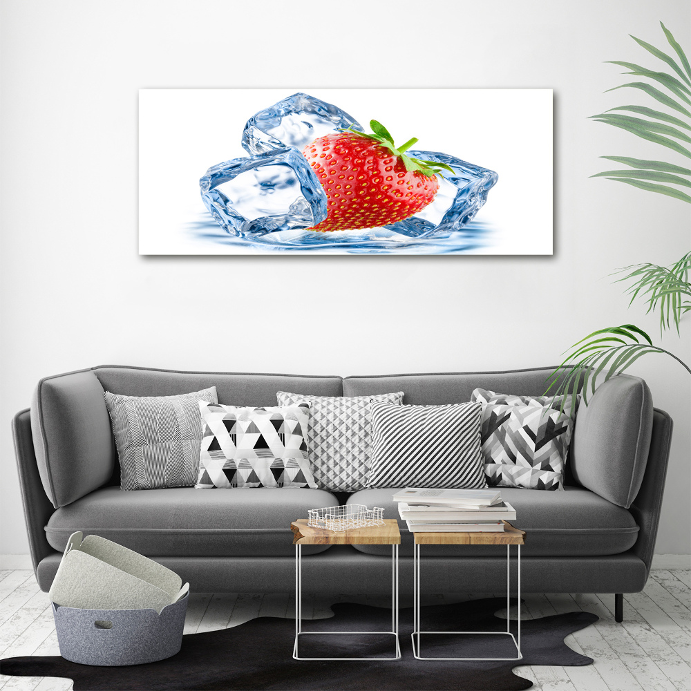 Tableau imprimé sur toile Fraise avec glace