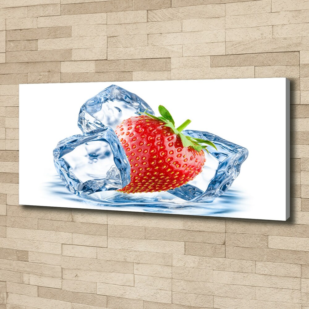 Tableau imprimé sur toile Fraise avec glace