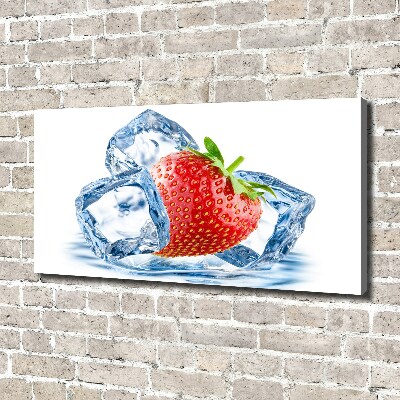 Tableau imprimé sur toile Fraise avec glace