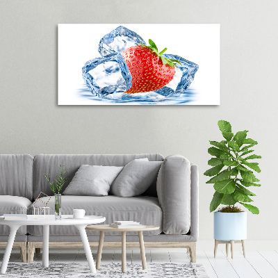 Tableau imprimé sur toile Fraise avec glace