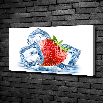 Tableau imprimé sur toile Fraise avec glace