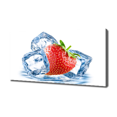 Tableau imprimé sur toile Fraise avec glace