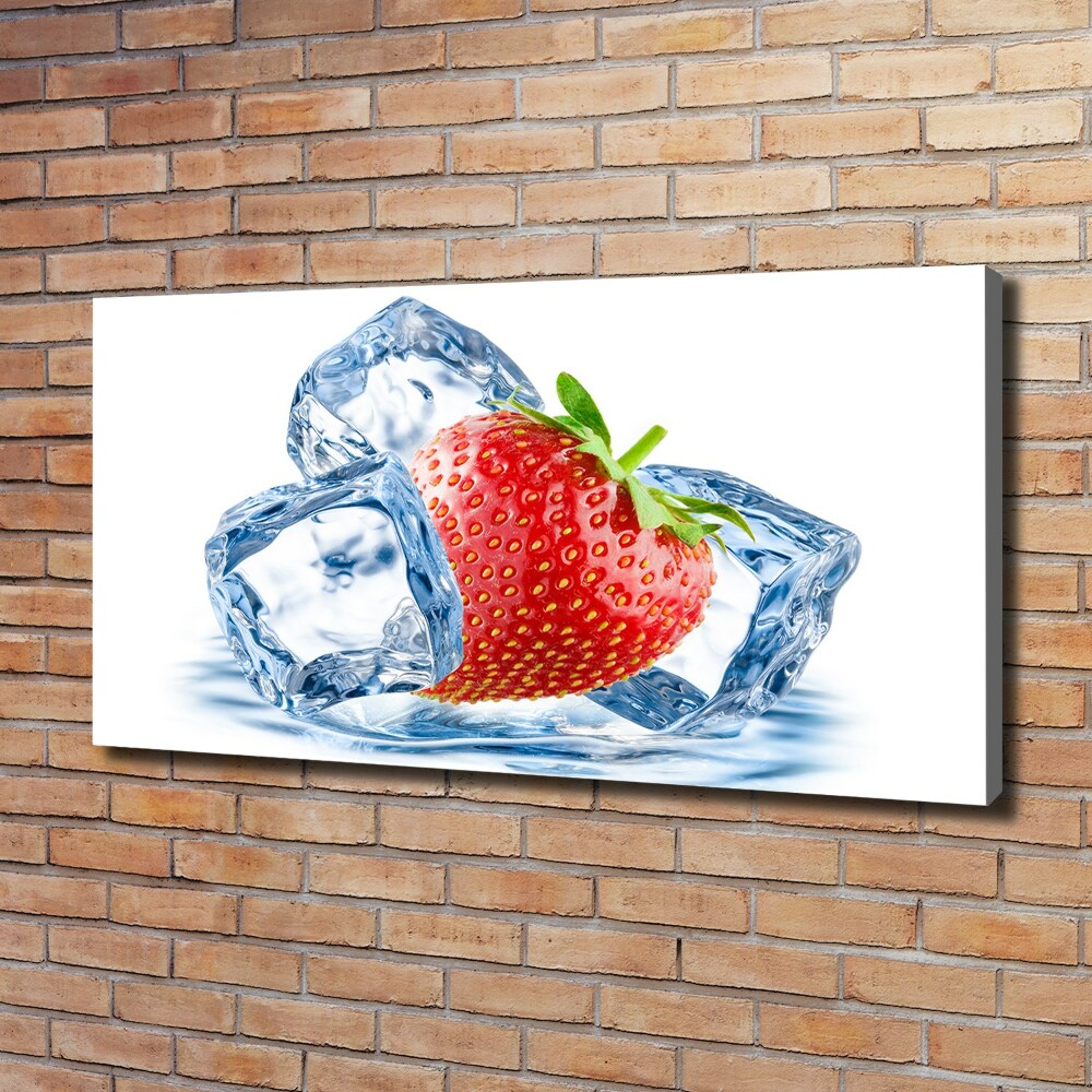 Tableau imprimé sur toile Fraise avec glace