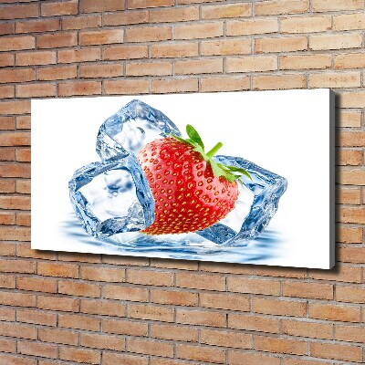 Tableau imprimé sur toile Fraise avec glace