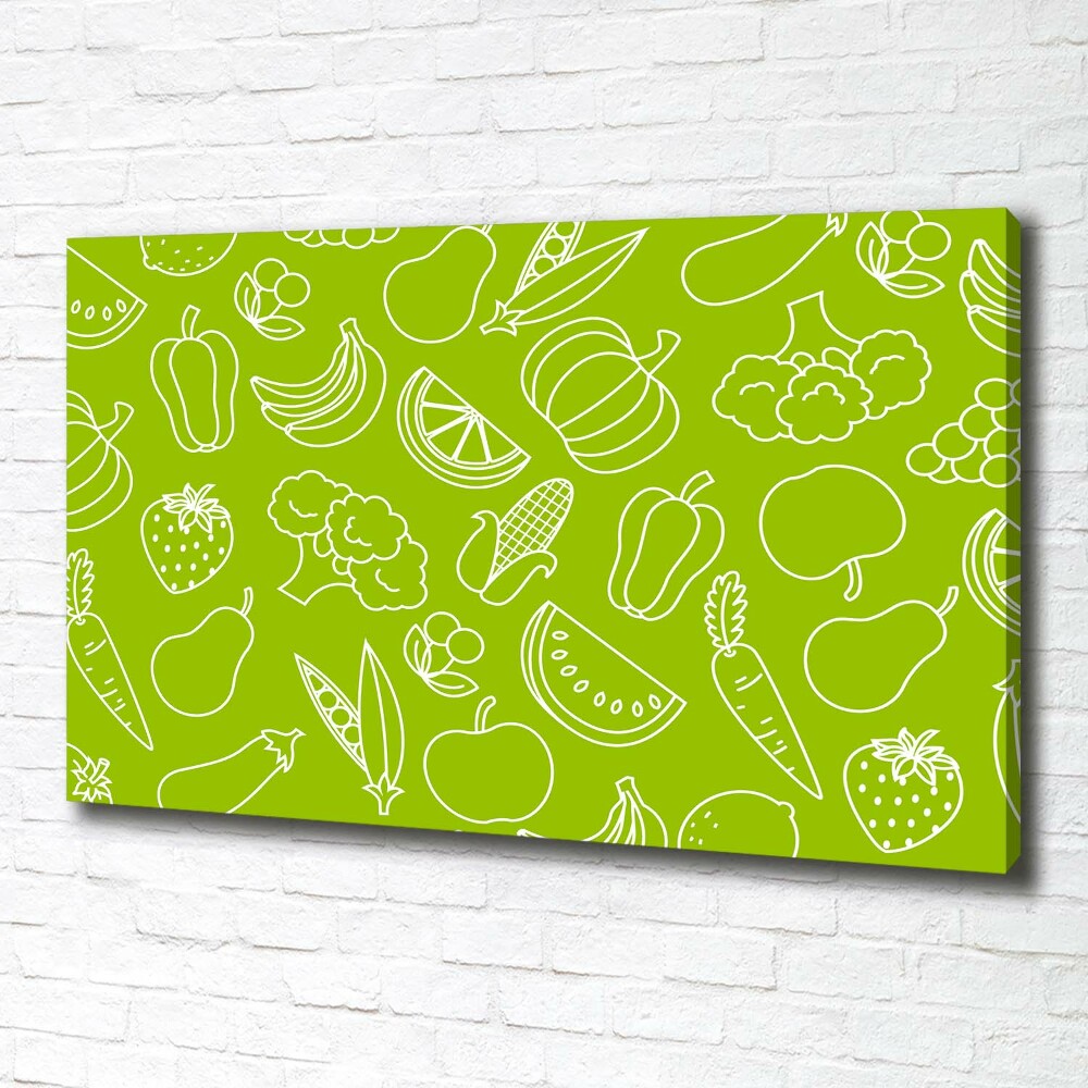 Tableau sur toile Légumes et fruits