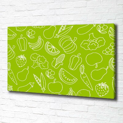 Tableau sur toile Légumes et fruits