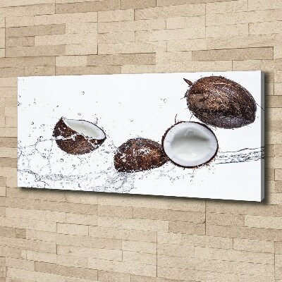 Tableau photo sur toile Noix de coco et eau