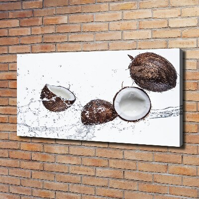 Tableau photo sur toile Noix de coco et eau