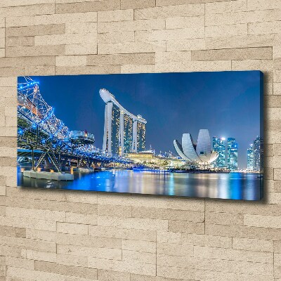 Tableau imprimé sur toile Singapour de nuit