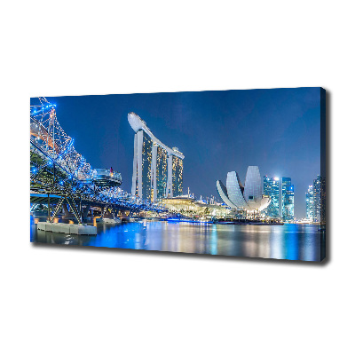 Tableau imprimé sur toile Singapour de nuit