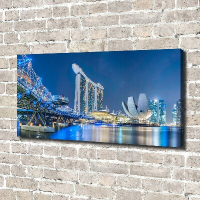 Tableau imprimé sur toile Singapour de nuit