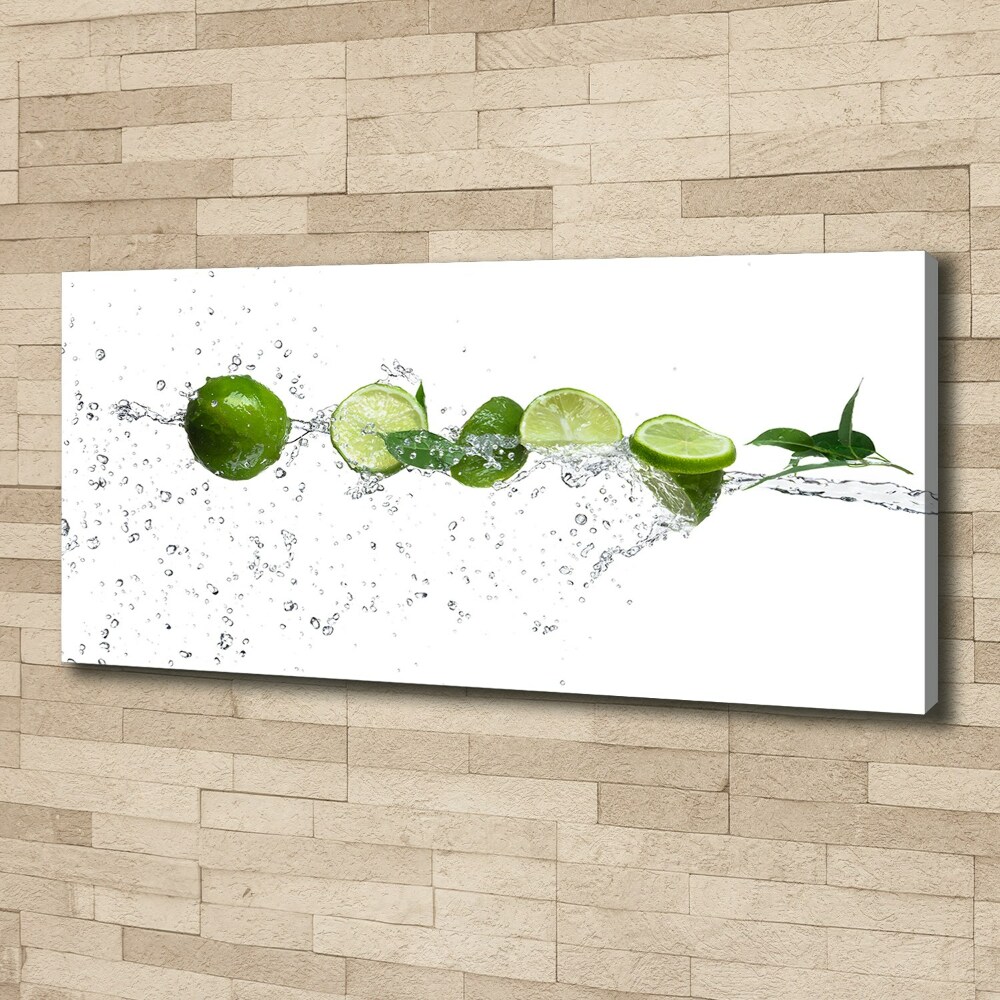 Tableau imprimé sur toile Citron vert et eau