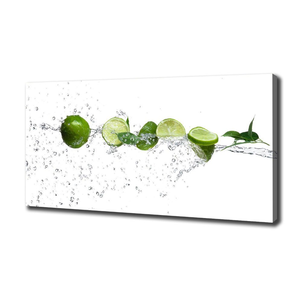 Tableau imprimé sur toile Citron vert et eau