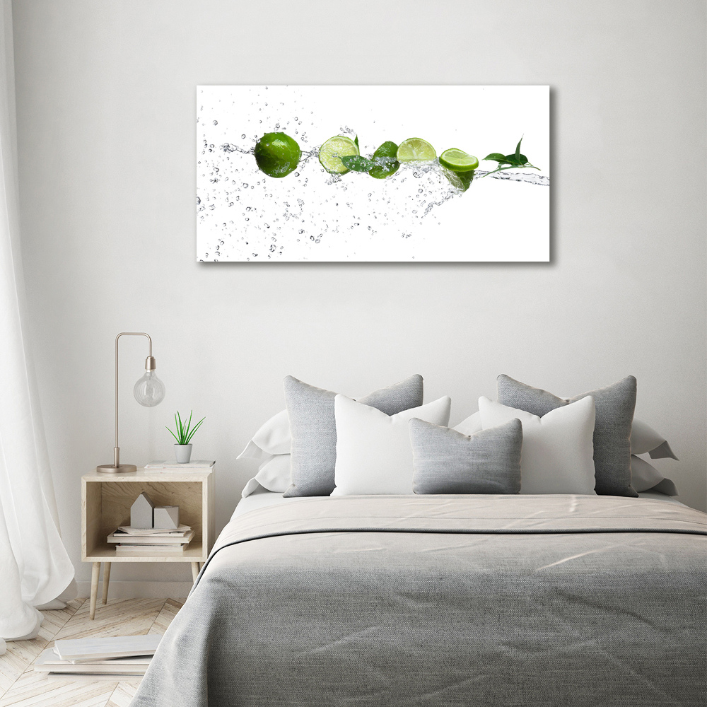 Tableau imprimé sur toile Citron vert et eau