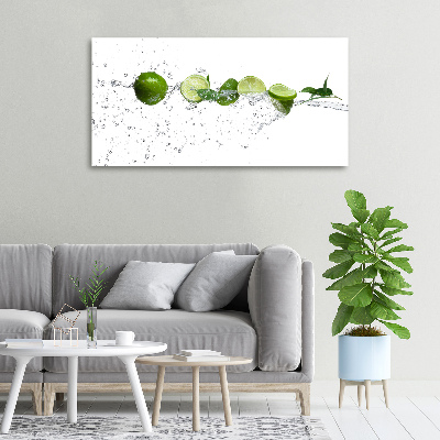 Tableau imprimé sur toile Citron vert et eau