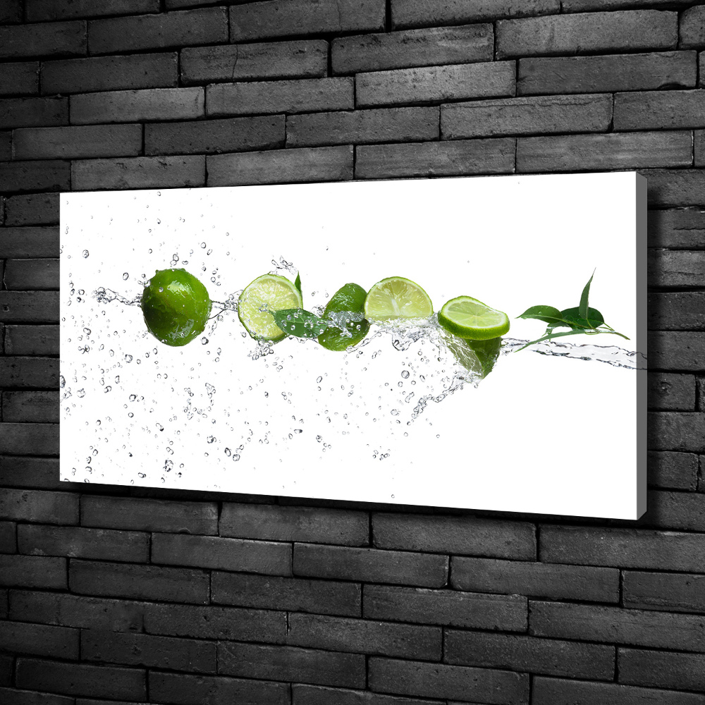 Tableau imprimé sur toile Citron vert et eau