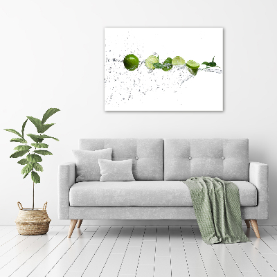 Tableau imprimé sur toile Citron vert et eau