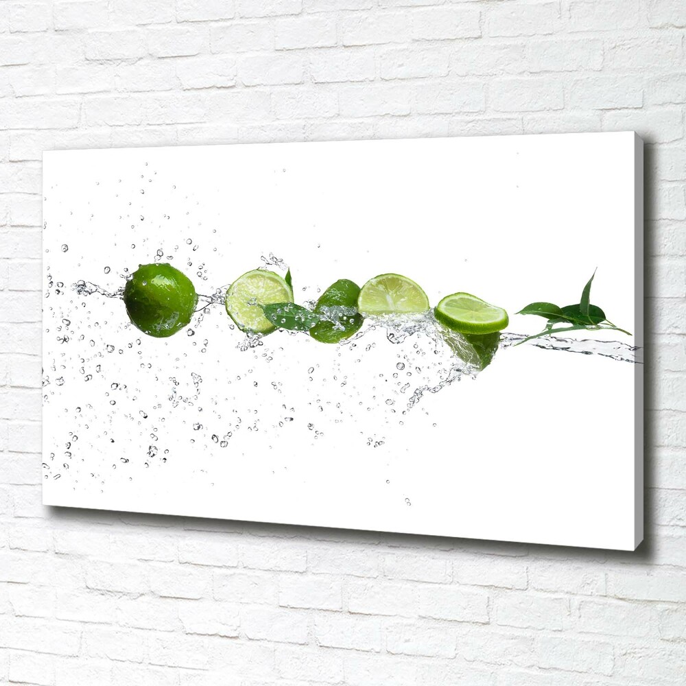 Tableau imprimé sur toile Citron vert et eau