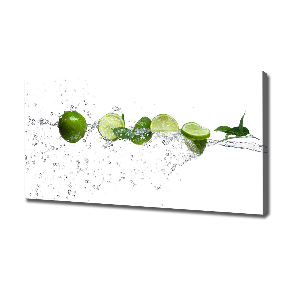 Tableau imprimé sur toile Citron vert et eau