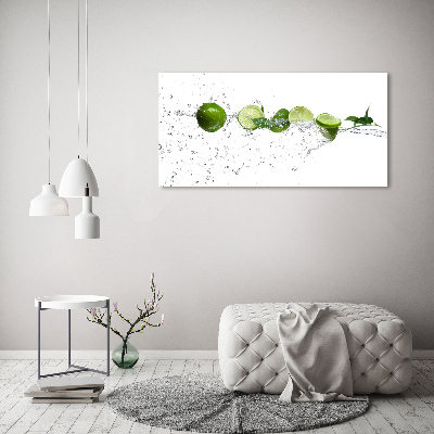 Tableau imprimé sur toile Citron vert et eau