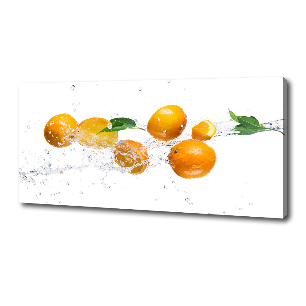 Tableau sur toile Oranges et eau