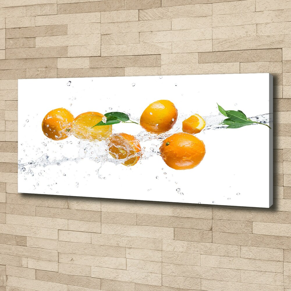 Tableau sur toile Oranges et eau