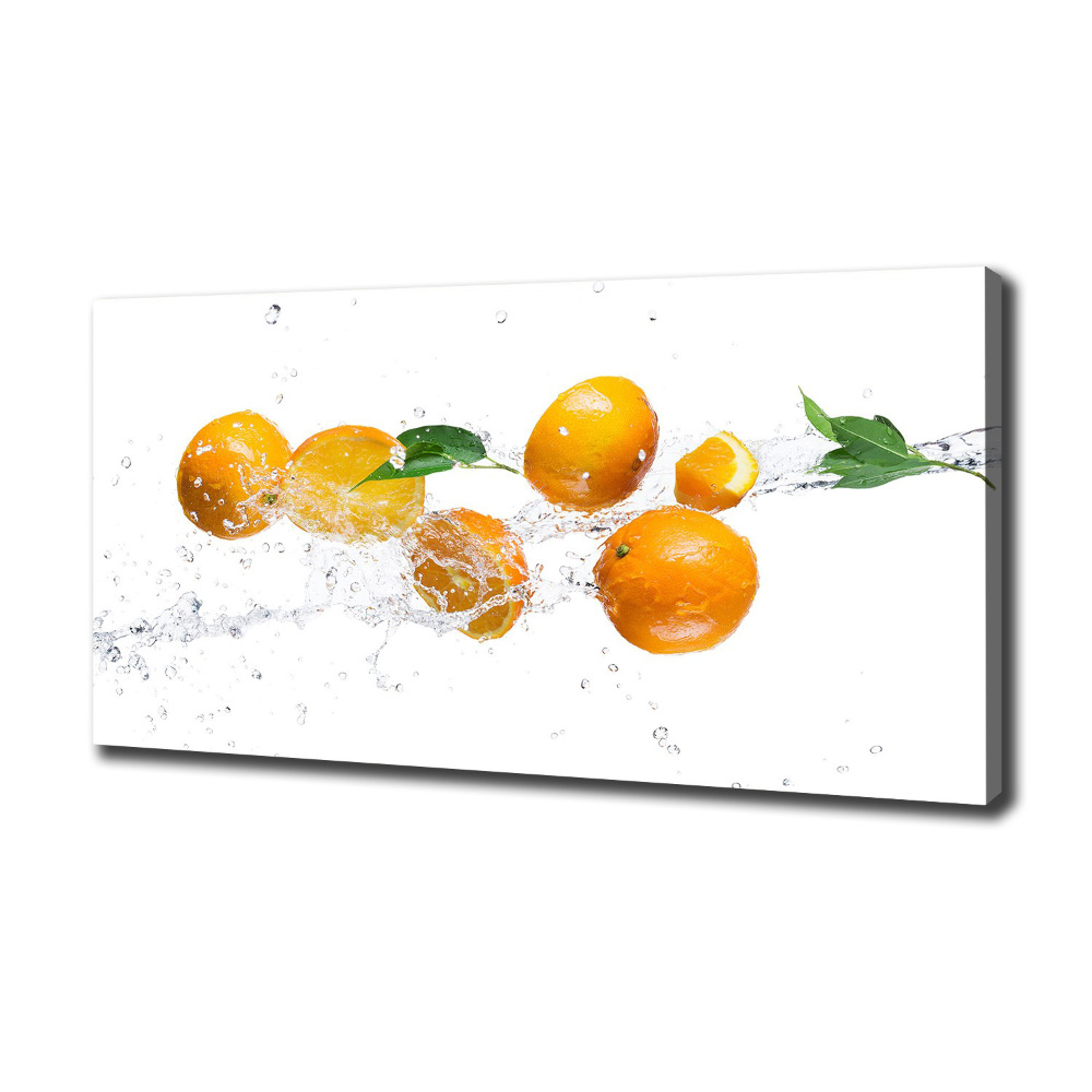 Tableau sur toile Oranges et eau