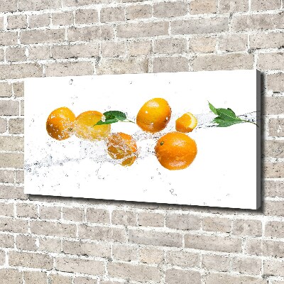 Tableau sur toile Oranges et eau