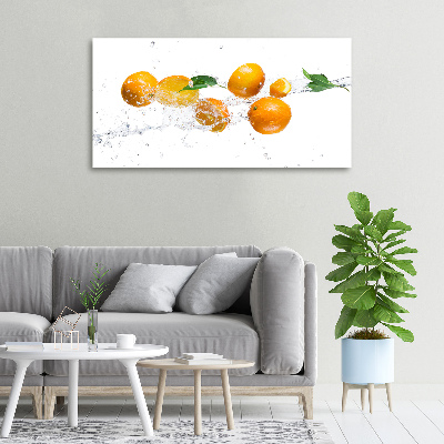 Tableau sur toile Oranges et eau