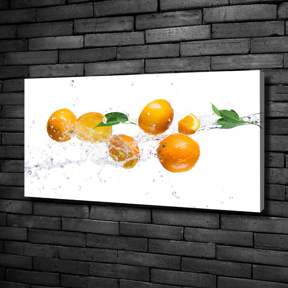 Tableau sur toile Oranges et eau