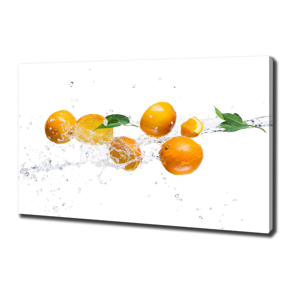 Tableau sur toile Oranges et eau