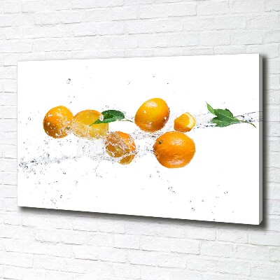 Tableau sur toile Oranges et eau