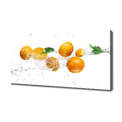 Tableau sur toile Oranges et eau