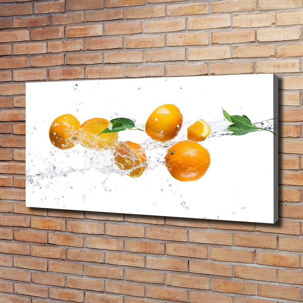 Tableau sur toile Oranges et eau